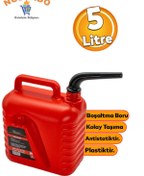 Resim NUBLADO Boşaltma Borulu Plastik Antistatik Benzin Bidonu 5Litre Akaryakıt Mazot Taşıma Doldurma Depolama. 