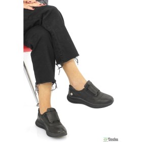 Resim Mammamia Kadın Spor Tarz Ortopedik Hakiki Deri Bağcıksız Kışlık Ayakkabı M26/KA3475 