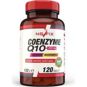Resim Nevfix Coenzyme Q10 200 Mg 120 Tablet Üzüm Resveratrol Koenzim 