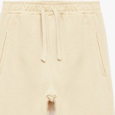 Resim Koton Pamuklu Lastikli Paça Beli Bağcıklı Oversize Basic Eşofman Altı Bej 6smb40056tk Ekru 