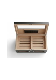 Resim Camlı Puro Kutusu Humidor Mat Siyah 100's 