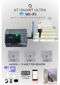 Resim 24 Kanal At-smart Ultra Wıfı Akıllı Merdiven Modülü+3 Adet Pır Sensör 