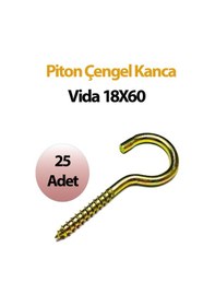 Resim Piton Çengel Kanca Vida 18x60 Mm 25 Adet Diğer 