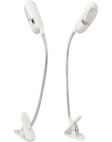 Resim RoseRoi 2 Adet Mandallı Pilli Ledli Gece Yatakta Kitap Okuma Ve Aydınlatma Lambası Işığı 