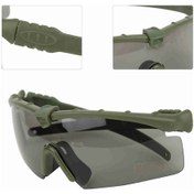 Resim Wezone Askeri Mühimmat Gözlükleri: Çöl Korumalı, Çarpma Dayanıklı, Askeriye Stili, Cs Ve Atış Sporları İçin, Yeşil Renk Haki 