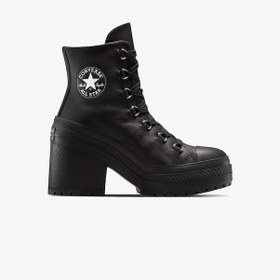 Resim Converse Chuck 70 De Luxe Heel Leather High Top Kadın Siyah Sneaker A15514c Siyah 