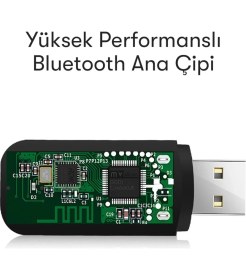 Resim Earldom M22 Bluetooth 5.0 USB‑AUX Dönüştürücü – Tak‑Çalıştır, USB & 3.5 mm AUX Çıkışlı, Araba ve Hoparlörler İçin 