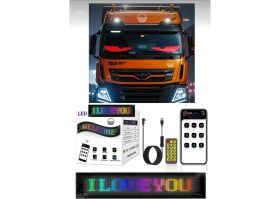 Resim Techadres Büyük Boy Esnek LED Panel Uzaktan Kumandalı Tır Kamyon Minibüs Araç Göz Animasyonlu 
