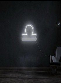 Resim BİZ BU İŞİN KEYİF KISMINDAYIZ TERAZİ Burcu Sembolü Pleksi Neon Tabela 