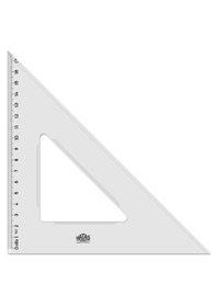 Resim Hatas Öğrenci Gönyesi 45 Derece Plastik 26 Cm 26x18x18 Ölçüler Şeffaf 