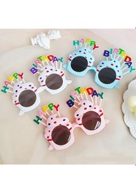 Resim Happy Birthday Pembe Parti Gözlüğü Standart 