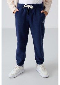 Resim Tommylife Tommy Life Lacivert Kalın Yumuşak Dokulu Standart Fit Nakışlı Polar Erkek Çocuk Eşofman Alt - 11220 Lacivert 