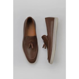 Resim Bueno Shoes Taba Deri Erkek Loafer 11M22058 