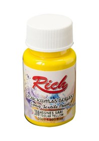 Resim Rich Akrilik Kumaş Boyası 3001 Güneş Sarı 50 Cc. 