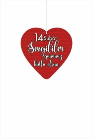 Resim cicigünler 14 Şubat Sevgililer Günü Mağaza Dönkart Kırmızı Renk 