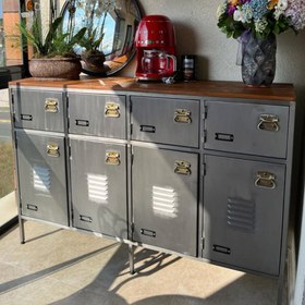 Resim Puka Dolap - Naturel Metal 