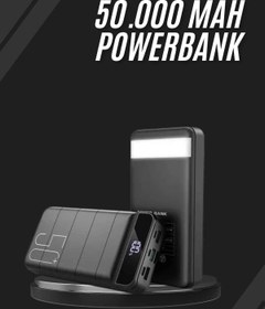 Resim Teknorot Teknorod Taşınabilir Powerbank 50.000 mAh 4 Girişli Hızlı Şarj Led Göstergeli Fenerli Şarj 