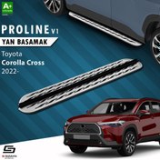 Resim S-Dizayn Toyota Corolla Cross OEM Still Pro V2 Aluminyum Yan Basamak 183 Cm 2022 Üzeri 