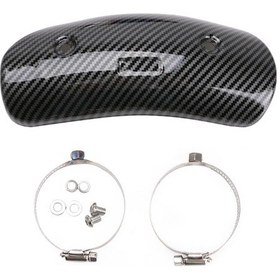 Resim Synodicmonth Yoshimura Ar Sc Ak Yamaha Kawasaki C İçin Evrensel Motosiklet Egzoz Susturucu Borusu Bacak Koruyucu Isı Kalkanı Kapağı 