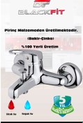 Resim BlackFit 5 Yıl Garantili Pirinç Krom Aç Kapa Banyo Bataryası 