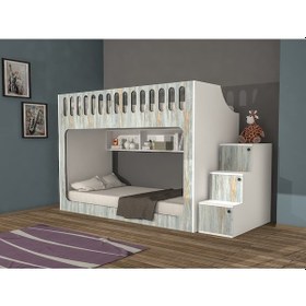 Resim İnci Seyyar Merdivenli İkili Ranza Md M2- 