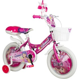 Resim Tommybike 16 Jant Bisiklet Kapaklı Kız Bisikleti 4-7 Yaş Çocuk Bisikleti 