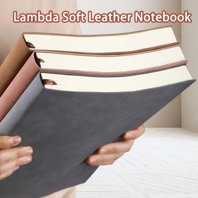 Resim Lambda Yumuşak Deri Kompozisyon Defteri – Kişiselleştirilmiş, Kare Çizgili, Yumuşak Kapak ve Yer İmi ile, İş Toplantıları ve Akademik Kullanım için Ekstra Kalın Defter 