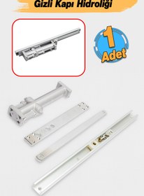 Resim Badem10 Otomatik Gizli Kapı Hidroliği Kapı Durdurucu Yavaşlatıcı Kayar Kollu Ayarlanabilir Çarpma Hızı 