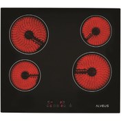 Resim Alveus V-604 BL Vitroseramik Ankastre Ocak Siyah 