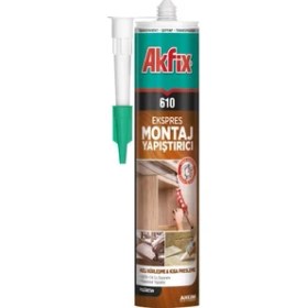 Resim Akfix 610 Ekspres Montaj Yapıştırıcı Sıvı Çivi 310ML Şeffaf GA400P 