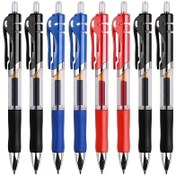 Resim 18 adet Kawaii Jel Kalem Seti, Ekstra İnce Uç 0.5mm, Geri Çekilebilir Plastik Toplar, Yuvarlak Vücut, Siyah/Mavi/Kırmızı Mürekkep, Okul ve Ofis Malzemeleri için 