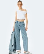 Resim Straight Fit Normal Bel Cepli Kot Pantolon - Straight Jeans 