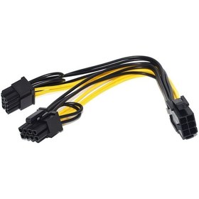 Resim Zauss 6 Pin to 2x PCI-E (6+2) 8 Pin 50 CM Power Kablo Çoklayıcı 