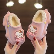 Resim Sanrio Kızlar İçin Sevimli Hello! Terlikler - Yumuşak EVA Kaymaz Tabanlı, Kalp ve Fiyonk Desenli Şık Kapalı Ayakkabılar, Çorap Görünümlü İç ile Soğuk Zeminlere Uygun Pastel Renk Seçeneği ile Evdeki Okulda Doğum Gününde Partiler için Mükemmel (Resmi Lisanslı ürün) 
