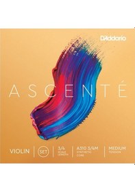 Resim D'Addario A310 3/4M Medium Tension Ascent Violin String Set Takım 