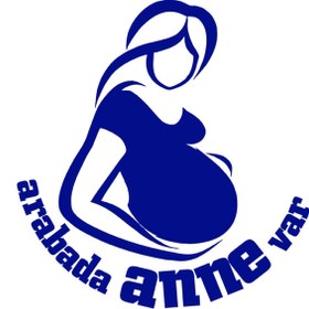 Resim New Jargon Arabada Anne Var Kız-erkek Modifiye Araba Sticker 25cm - Lacivert 
