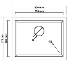 Resim Real Stone K012 Gordion 60 Granit Mutfak Eviyesi Krem 60 x 47.50 CM 