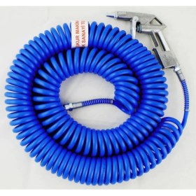 Resim İşkur Makina 10 Lt 10 Bar Kompresör – 0,75 HP Motorlu, 15 m Spiral Hava Hortumu ve Tabanca Aksesuar Seti 