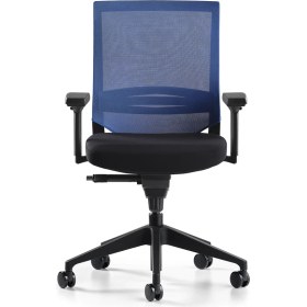 Resim Bürotime Cozy Çalışma Koltuğu - 3D Kol - Plastik Ayak - Siyah/mavi 