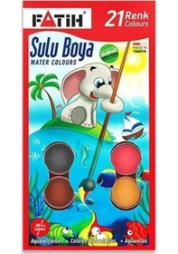 Resim Fatih 21'li Sulu Boya 21 Renk Suluboya 30 MM Fırça N11.264 