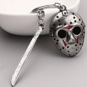 Resim Korku Gerilim Maskesi Anahtarlık Erkekler İçin, Gerilim Maskesi Korku Alaşımlı Anahtarlık Erkekler İçin 