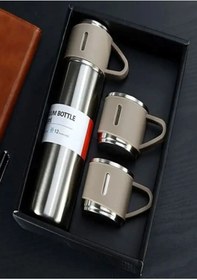 Resim OMZ ÇANTALI 500ML 3 PARÇA BARDAKLI ÇELİK TERMOS SETİ (4490) Tek Kişilik Paslanmaz Çelik Çok Renkli 12 s 