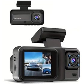 Resim 1080p Dvr Araç İçi Kamera Ön Ve İç Kamera 2 İnç Ips Ekranlı Sürüş Kaydedici 170 Geniş Açı Desteği Net Gece Görüşü Çarpışma Kilitleme Döngü Kaydı 