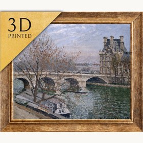 Resim Camille Pissarro - Pavillon de Flore 3D Textured Print - "27"x"33" in/70x84 cm / As Roll (Canvas) 
