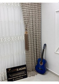 Resim Nivemeshome 597 Sultan Şönil Dokuma Kahve 1/3 Pile Fon Perde Apm Kahve 