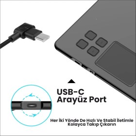 Resim Braventa Collection Veıkk A30 Grafik Çizim Tableti Için USB Kablosu 
