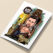 Resim Antik Dönem Kralı Karikatürlü Tebrik Kartı 