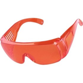 Resim Xifu Shop C Turuncu Kırmızı Stil Endüstriyel Işçi Koruma Gözlüğü Anti Lazer Kızılötesi Koruyucu Ler Pc Lensler Anti-Sis Anti-Uv Anti-Çarpma Göz Koruması (Yurt Dışından) 