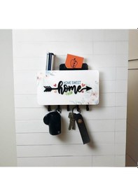 Resim Home Yazılı Dekoratif Bölmeli Anahtarlık Duvar Askılık Dekor Diğer 
