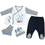 Resim Tongs Baby Milk Way 5'Li Zıbın Takım 0-3 Ay Hastane Çıkışı -Laciv Çok Renkli 